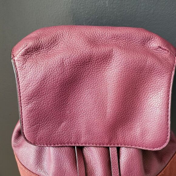 Rebecca Minkoff Mansfield Burgundy Leather Brit Brass Convertible Backpack Purse main image 14